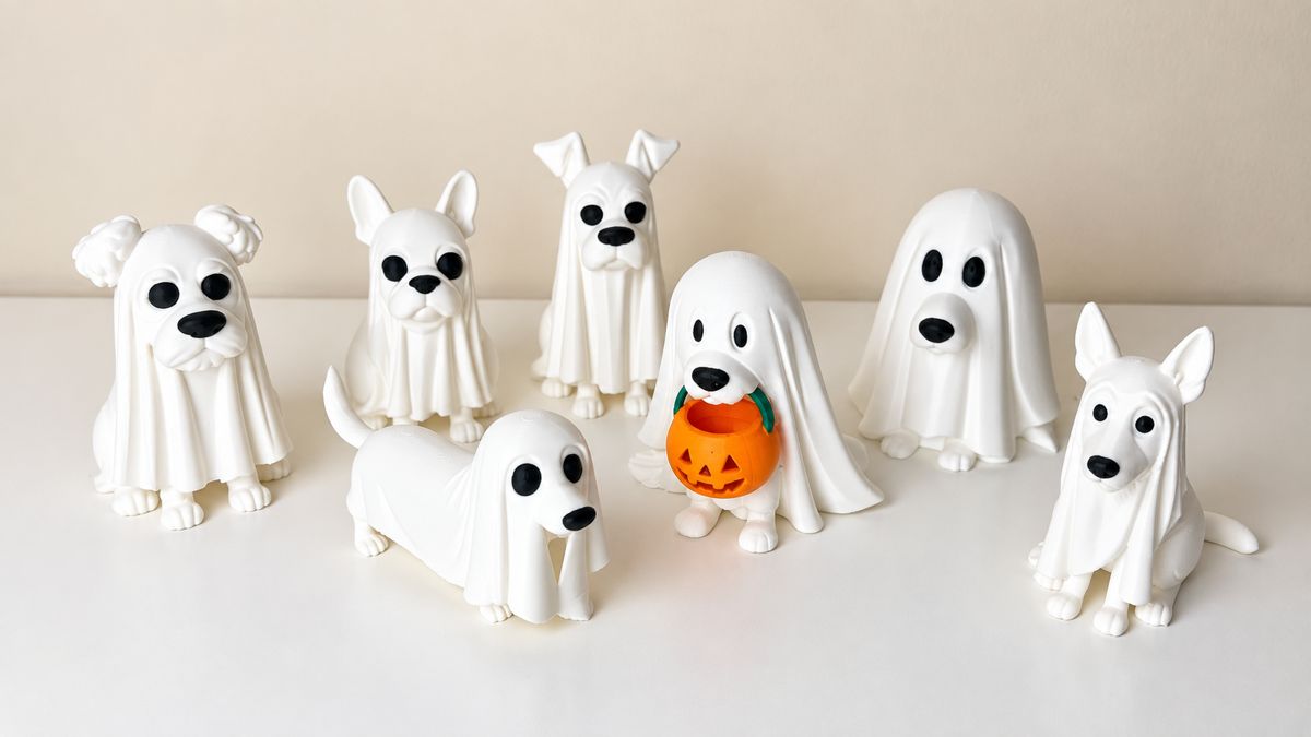Perritos fantasma en grupo